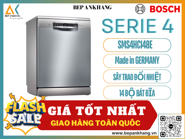 Máy rửa chén bát độc lập Bosch SMS4HCI48E - Series 4 - Made in Germany